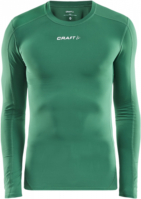 Craft - Baselayer Long Sleeve Kids - Verde & bianco