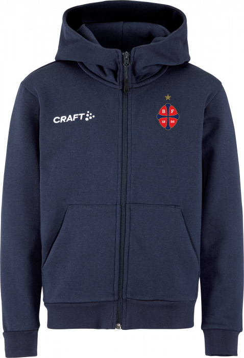 Craft - Bk Frem Hoodie W. Zip Kids - Marineblauw