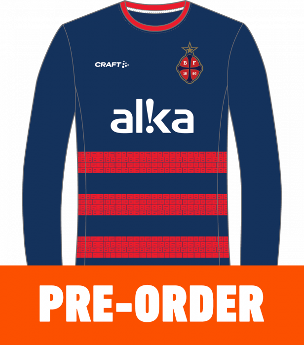 Craft - Bk Frem Alka Re-Make Ls T-Shirt Adults - Marineblauw & rood